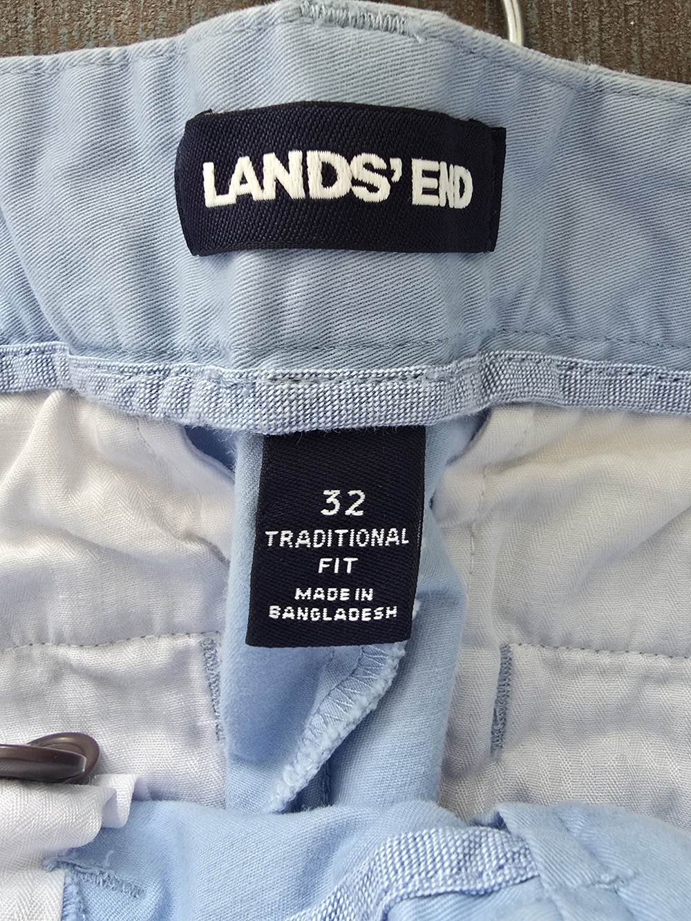 Lands' End Men's Traditional Fit Chino Pants Light Blue 32x31 - Picture 2 of 5
